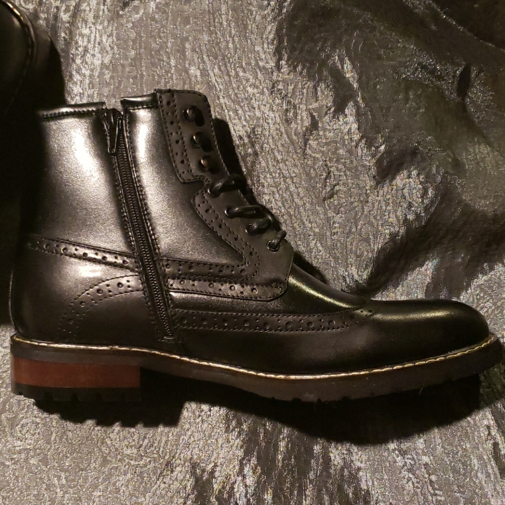 Steve Madden Obstrukt leather brogue boots